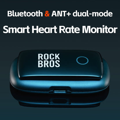 ROCKBROS Waterproof Heart Rate Monitor Chest Strap Rechargeable Bluetooth ANT+ - Triathlete Store