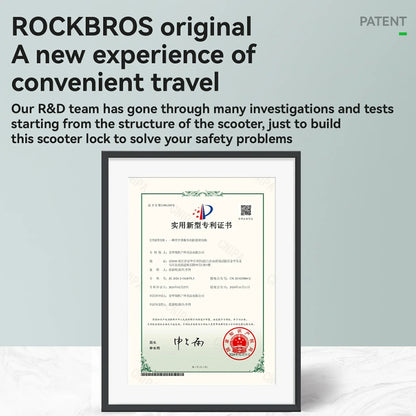 ROCKBROS U-Lock and Cable Scooter Bike Lock