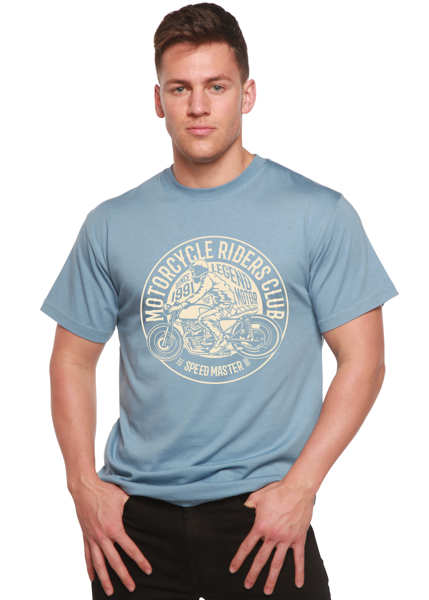 Motorcycle Riders Club Men's Bamboo Viscose/Organic Cotton Short Sleeve Graphic T-Shirt
