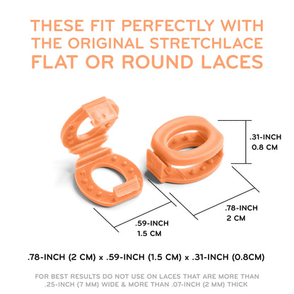 Orange Knot Bow Clip Shoelace Accessory
