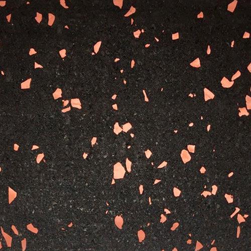 Rubber Gym Flooring - Black with Red Fleck - Muscle D Fitness - 6m & 8mm Thickness