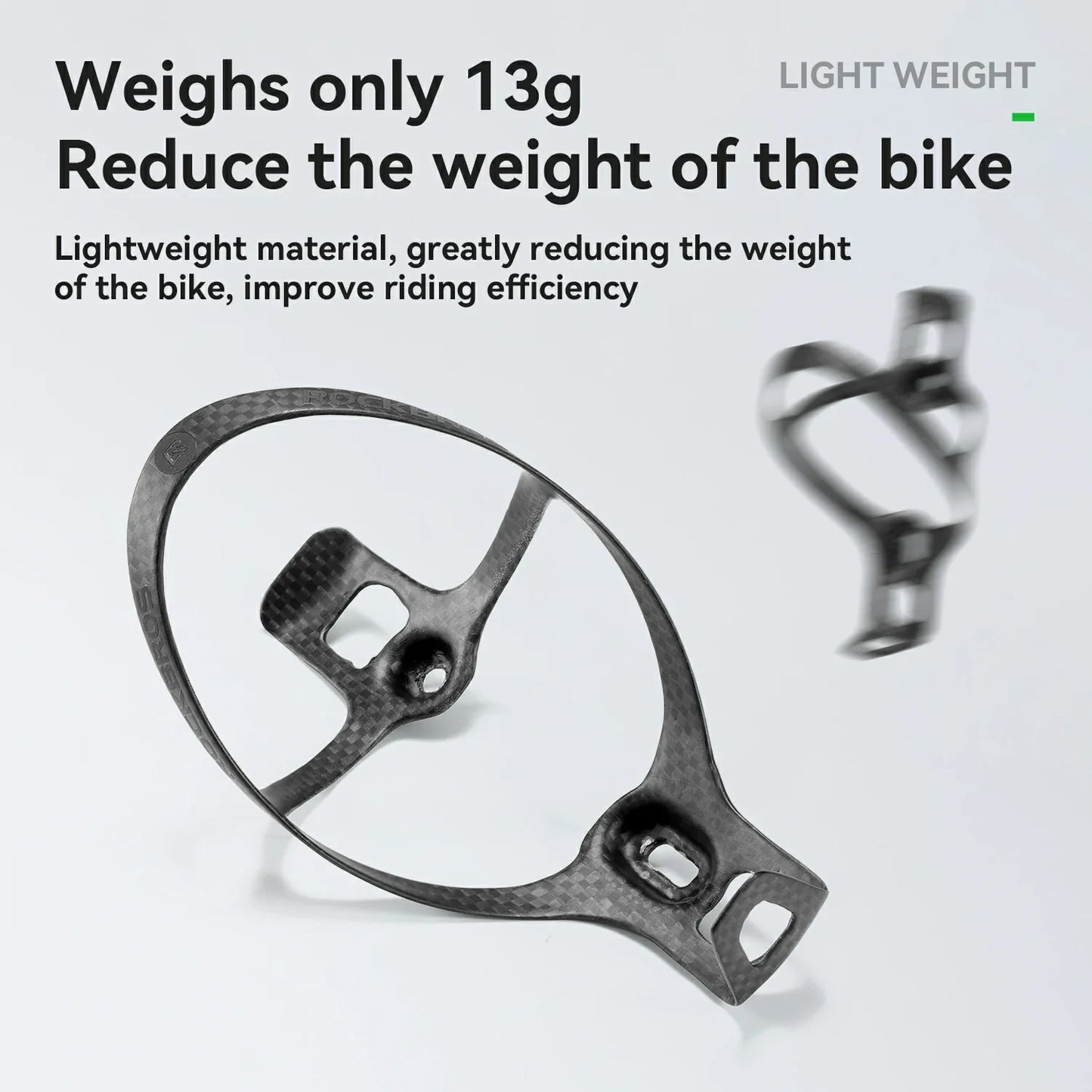 ROCKBROS 100% Carbon Fiber  13g Ultra-Light Bike Water Bottle Holder