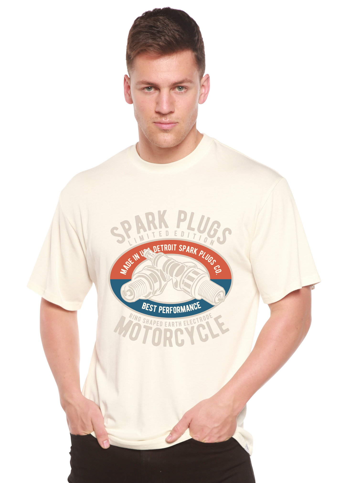 Spark Plugs Spun Bamboo® Men's Bamboo Viscose/Organic Cotton Short Sleeve Graphic T-Shirt
