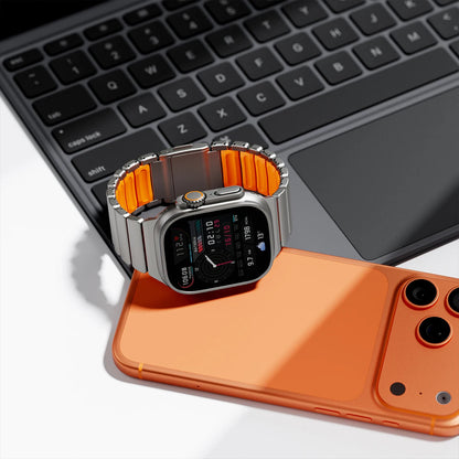 Premium Stainless Steel and Titanium Apple Watch Band | Soft Silicone Lining