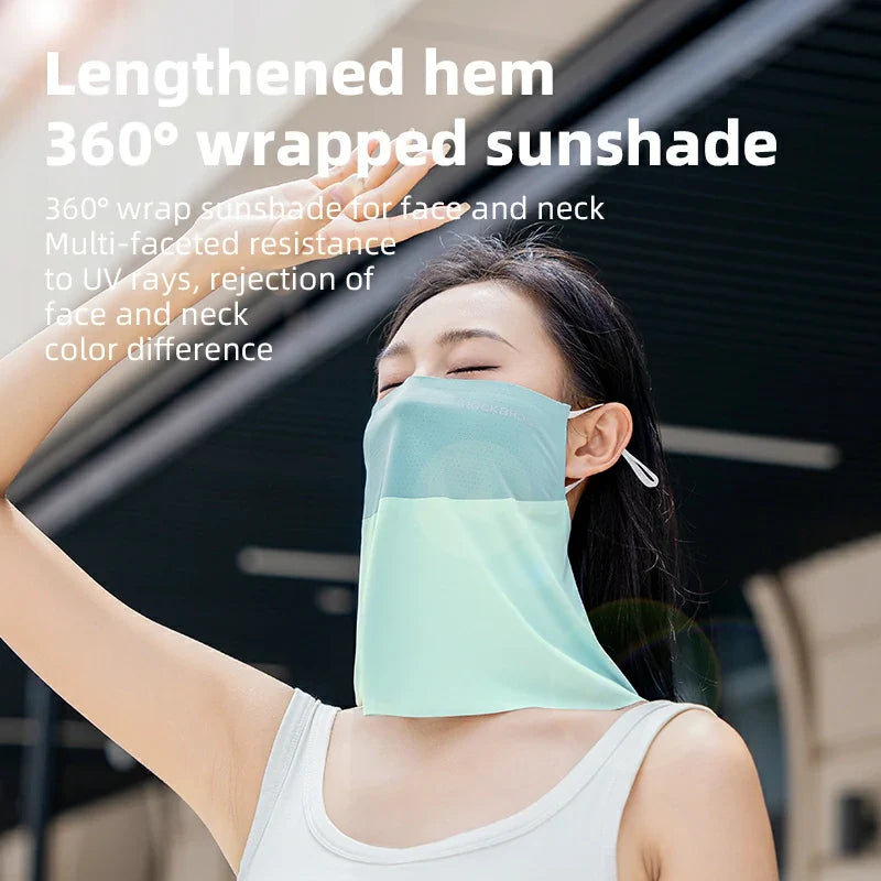 ROCKBROS Cooling Neck Gaiter with Ear Loops – UV Protection for Cycling