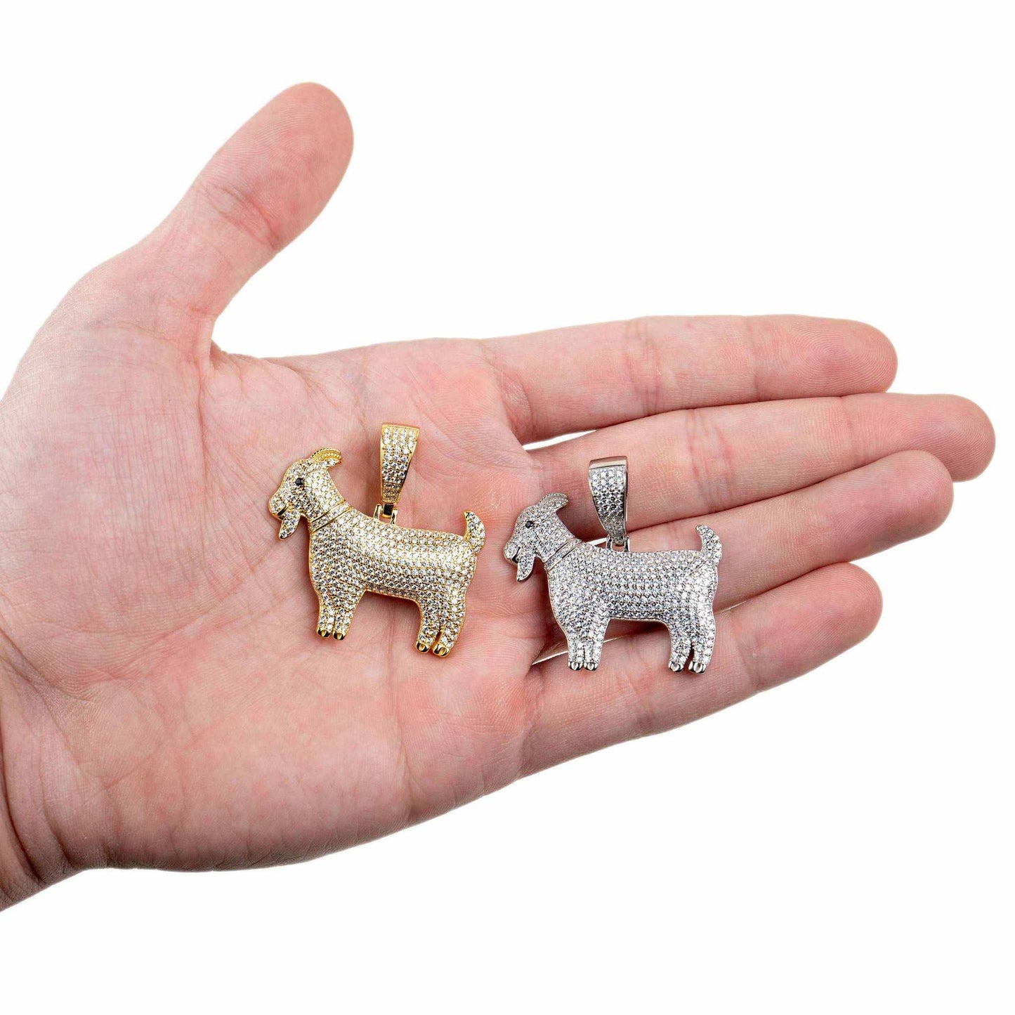 Iced GOAT Pendant 925 Sterling Silver