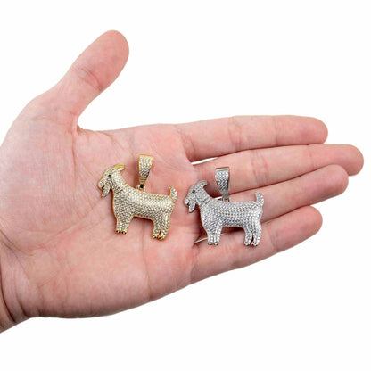 Iced GOAT Pendant 925 Sterling Silver