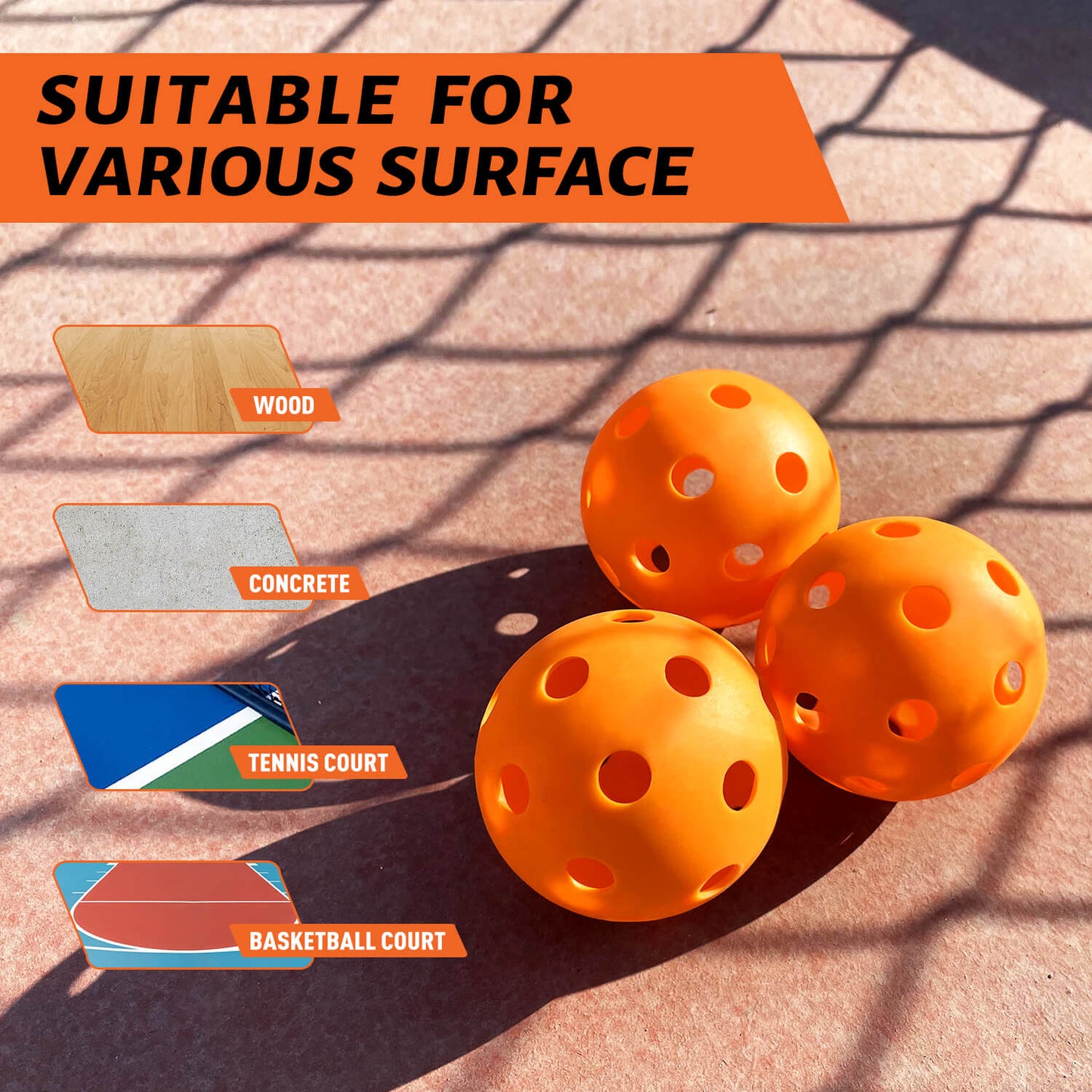 PRACTICE PICKLEBALLS - INDOOR - 4 PACK