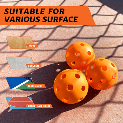 PRACTICE PICKLEBALLS - INDOOR - 4 PACK