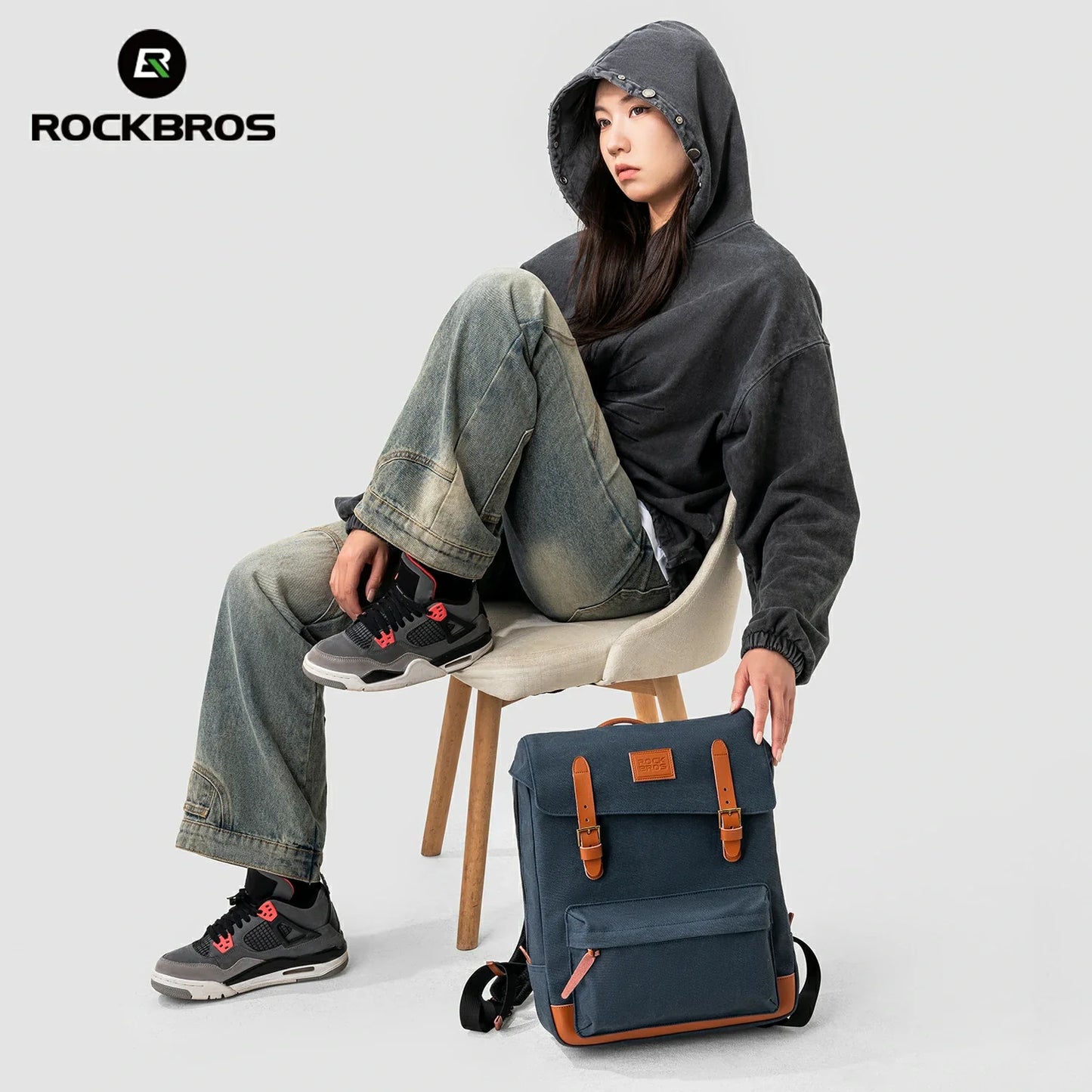ROCKBROS Fashion Vintage Folding Bike Backpack