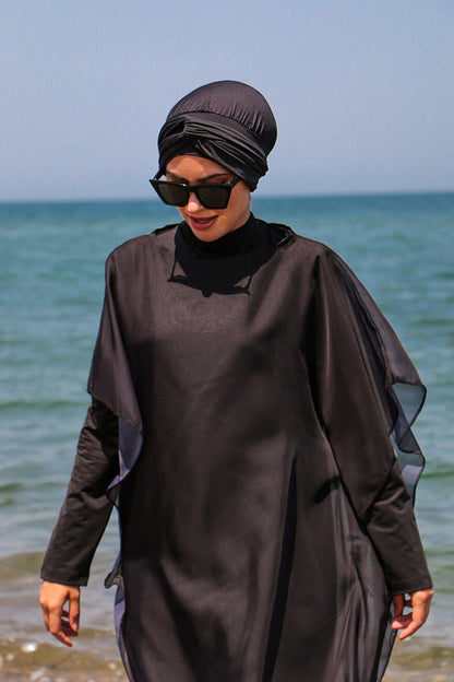 Black Pareo Kimono P2110