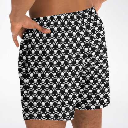 Rad Palm Crossbones Men's Swim Trunks
