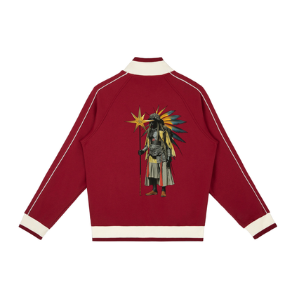 AmaruKhan Hebrews Color Block Raglan Sleeve Zip Track Jacket