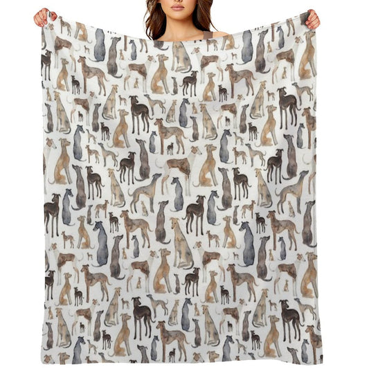 Greyhounds, Wippets And Lurcher Dogs! Throw Blanket