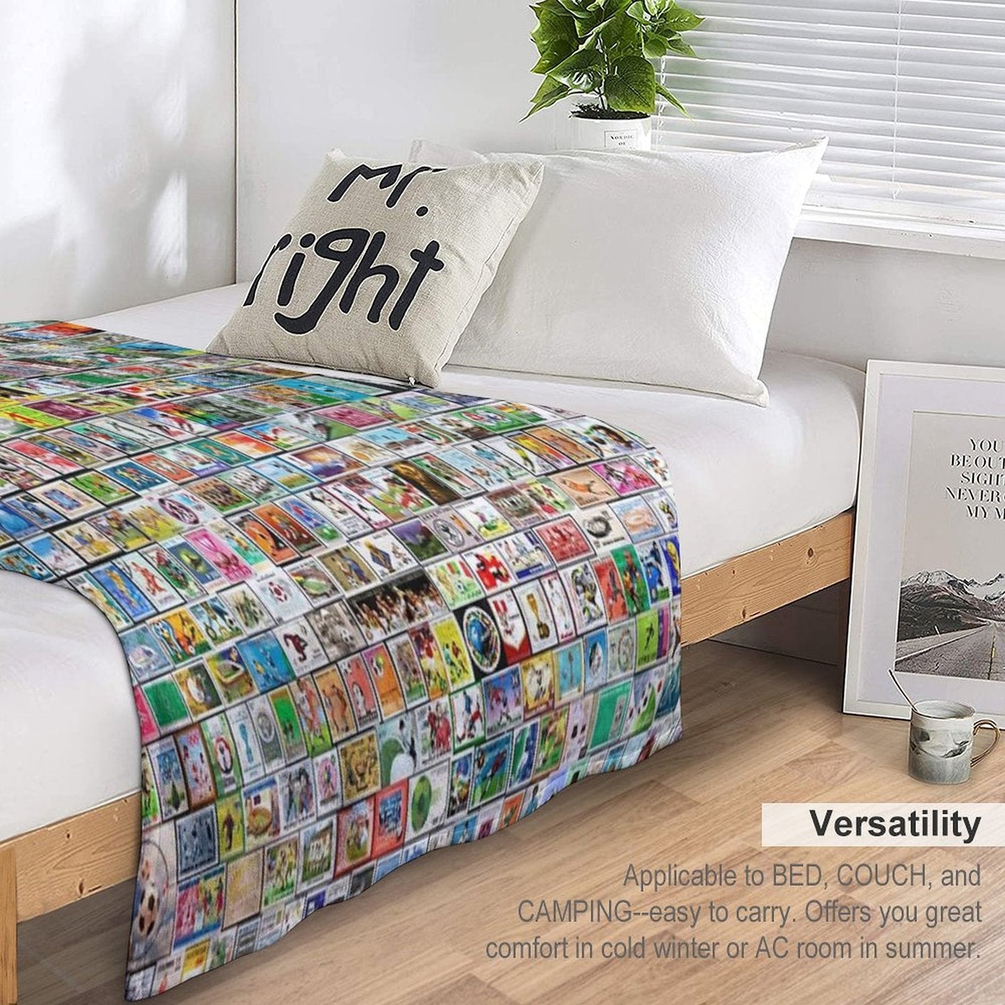 Soccer Stamps Throw Blanket