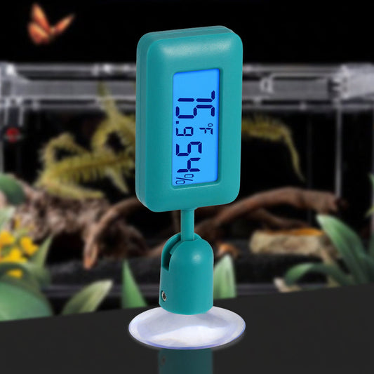 Rotating Digital Reptile Thermometer & Hygrometer with Suction Mount