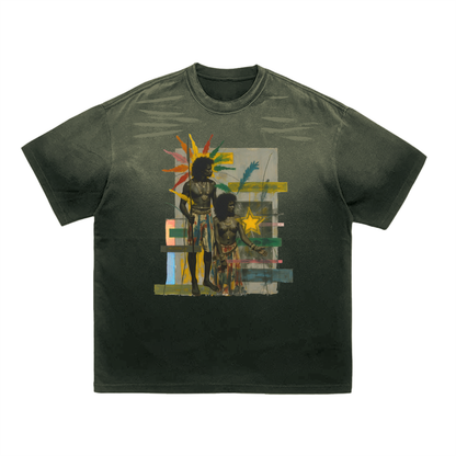 Amaru Khan Stars Cinco Dyed Gradient T-Shirt