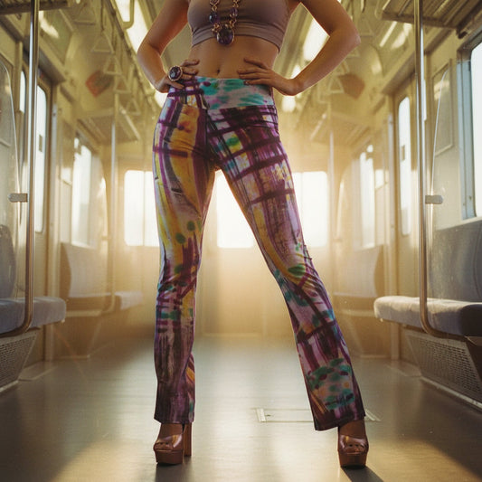 Basquiat High Waist Flare