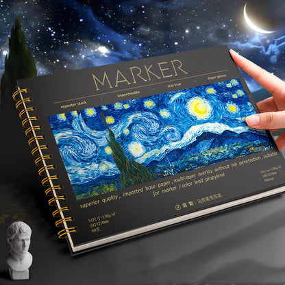 Van Gogh Cover Sketchbook & Marker Sets