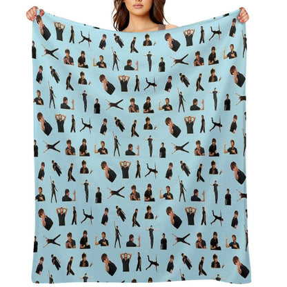 Zac Efron Troy Bolton Bet On It High School Musical Collage Stickers Throw Blanket