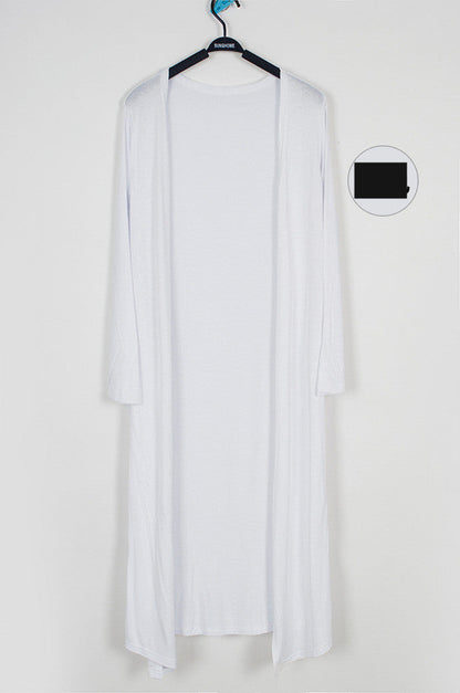 Lightweight Modal Drape Cardigan - Open Front Long Sleeve