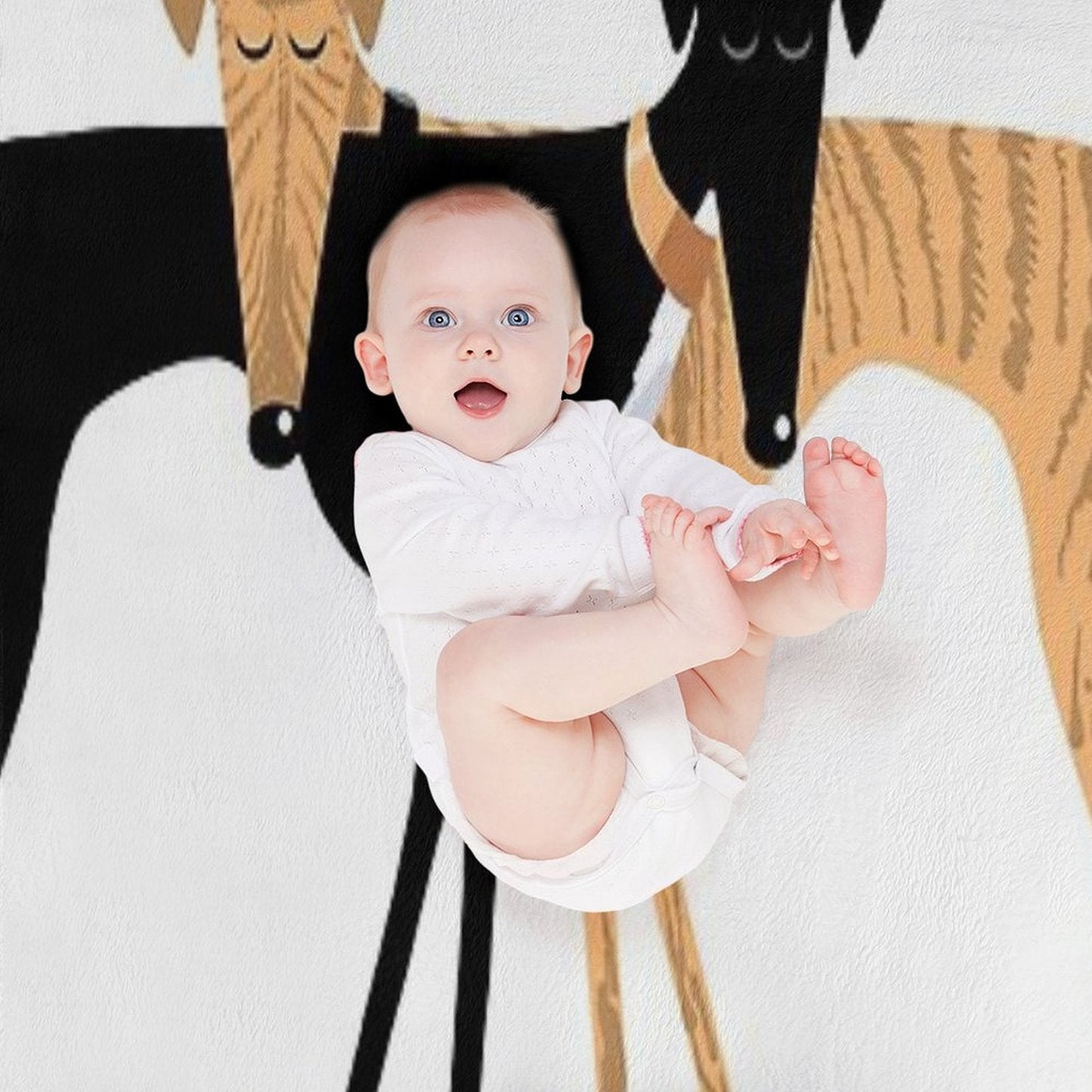 Head Rest Brindle Hound Throw Blanket