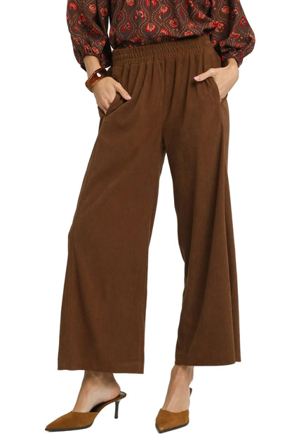 Wide-Leg Corduroy Pants