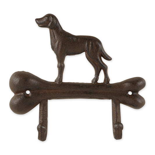 DOG ON BONE WALL HOOK