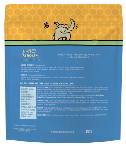 Honey Dog Buffalo Crunchy Ears (4pk)