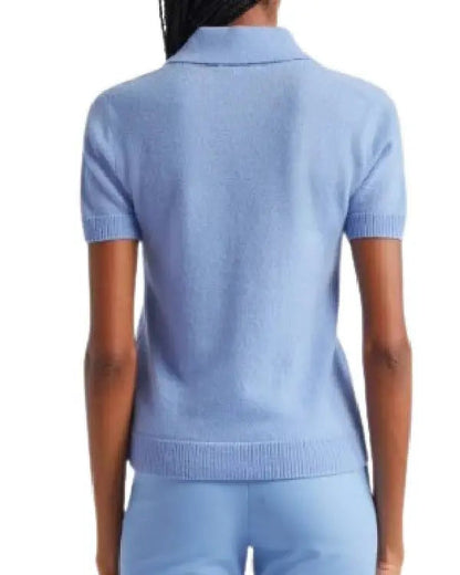 The Waterfront S01 Mae Buckley Blue Polo Top