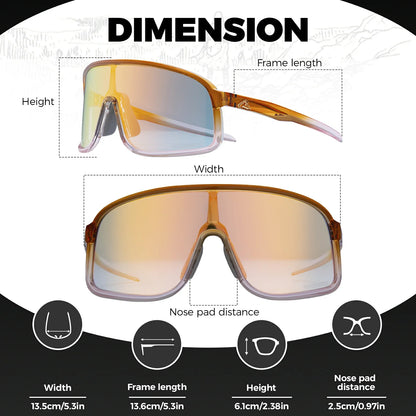 ROCKBROS Cycling Sunglasses Photochromic Polarized Sports Glasses UV400 Unisex