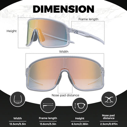 ROCKBROS Cycling Sunglasses Photochromic Polarized Sports Glasses UV400 Unisex