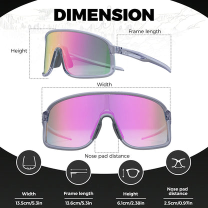 ROCKBROS Cycling Sunglasses Photochromic Polarized Sports Glasses UV400 Unisex