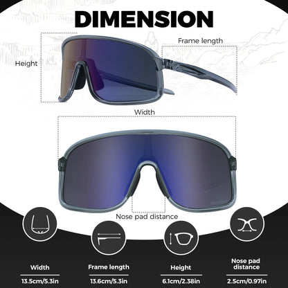 ROCKBROS Cycling Sunglasses Photochromic Polarized Sports Glasses UV400 Unisex
