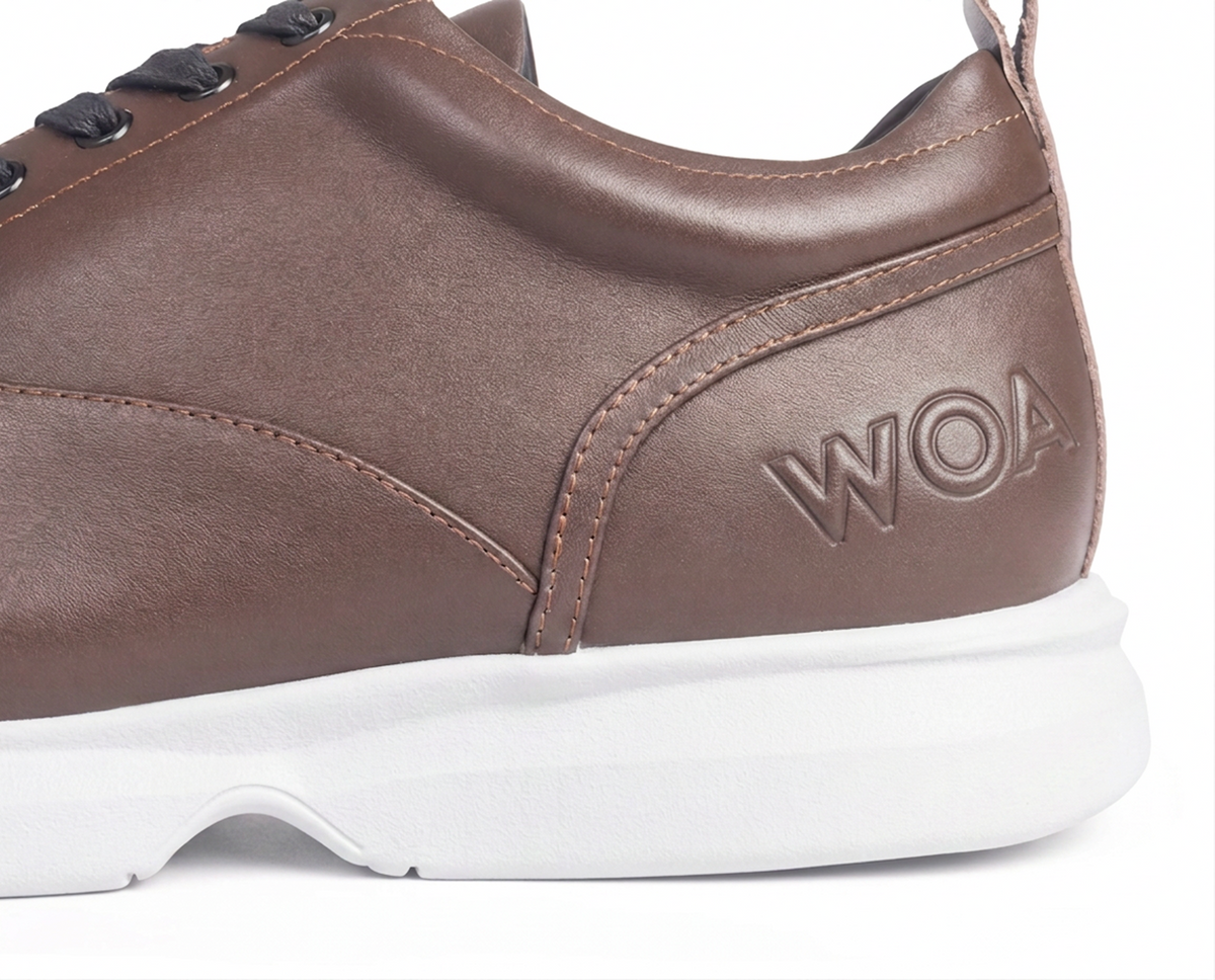 Brown & White All-Day WOA Dress Sneaker