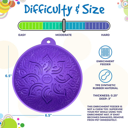 Garden of Eatin' Tipsy Bowl - Wobble Lick Mat for Dogs & Cats | USA Made