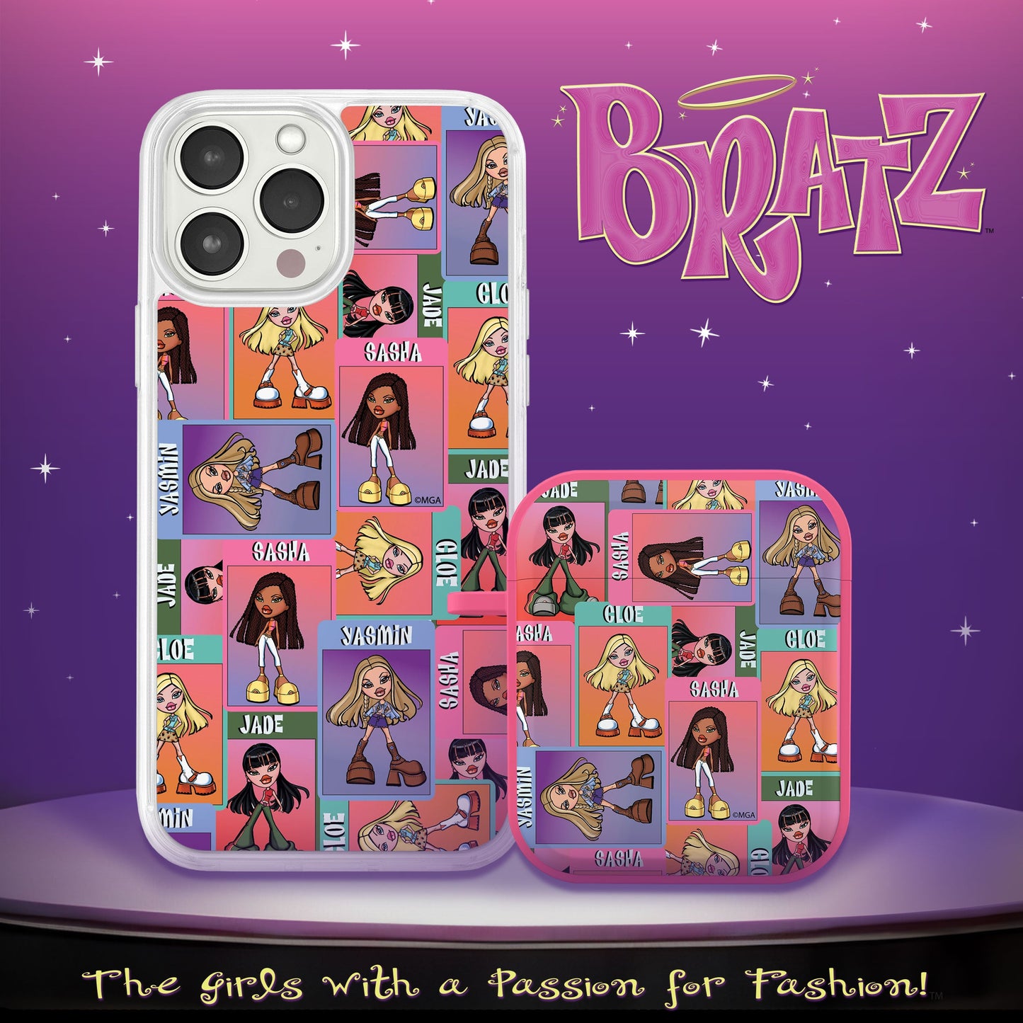Bratz® Classic HD Apple iPhone 13 Mag-Safe Phone Case and AirPods Gen 1 & 2 Combo Package