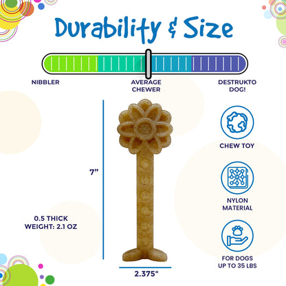 Flower Tower Nylon Chew Toy for Aggressive Chewers - USA Made Enrichment Toy