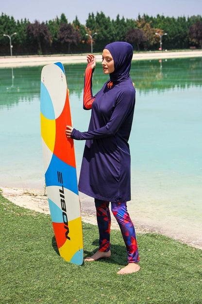 Lycra Navy Burkini Modest Swimwear M2231