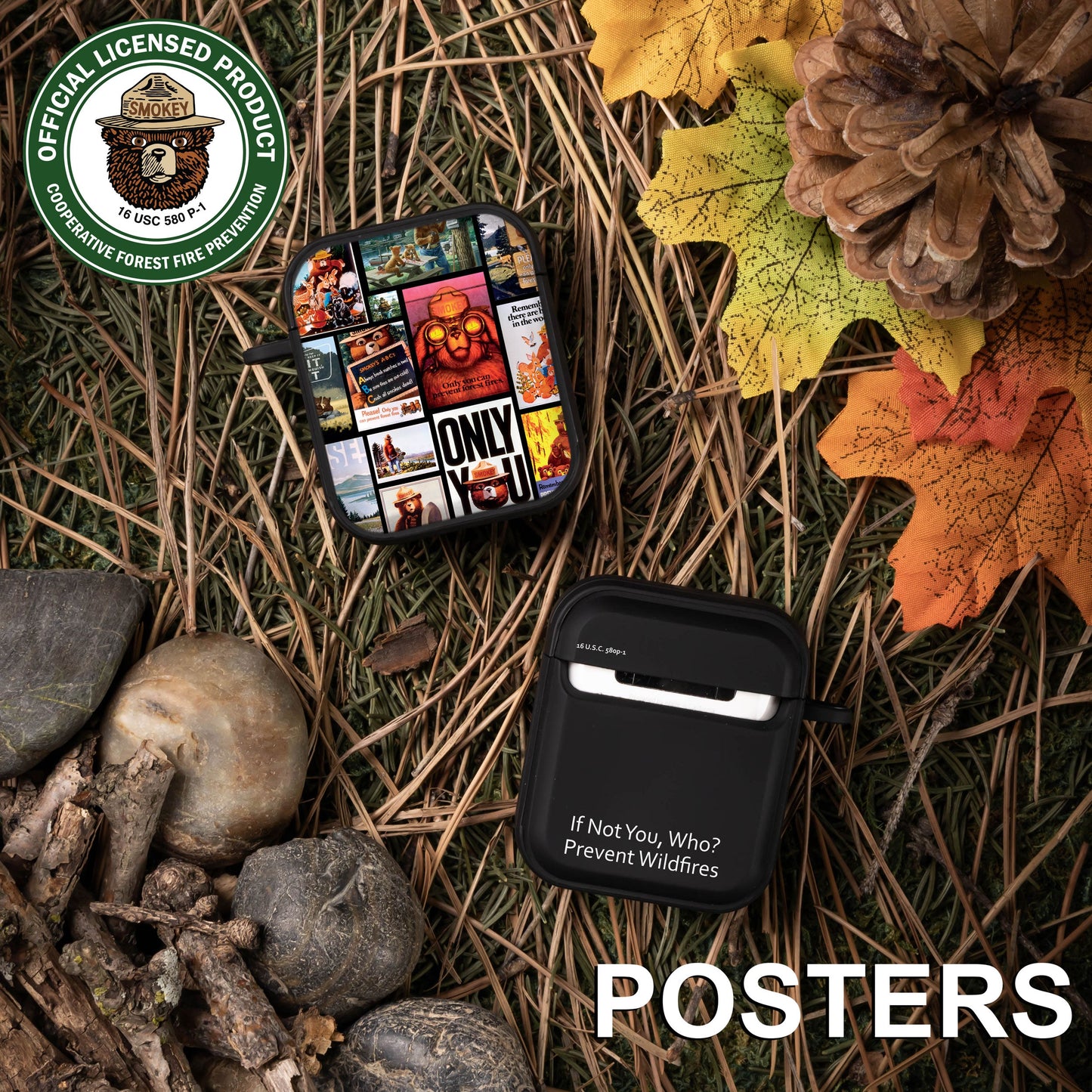 Smokey Bear Classic HDX Apple AirPods Gen 1 & 2 Case Cover