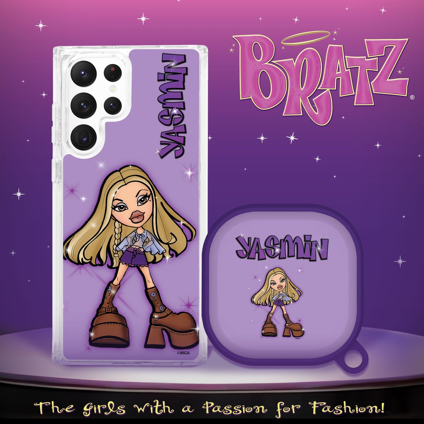 Bratz® Passion For Fashion HD Samsung Galaxy S23 Series and Buds Pro Combo Package