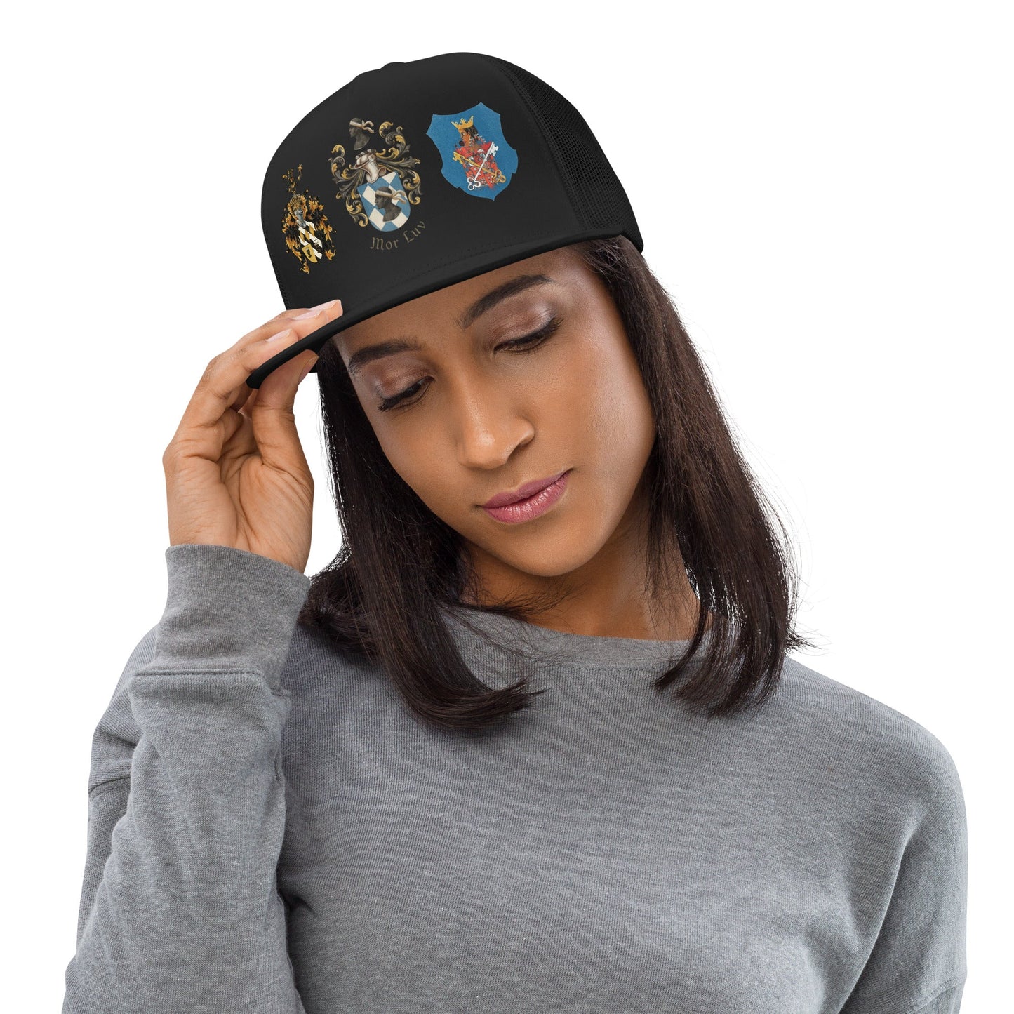 Mor Luv Yuropa Family Crest Trucker Cap