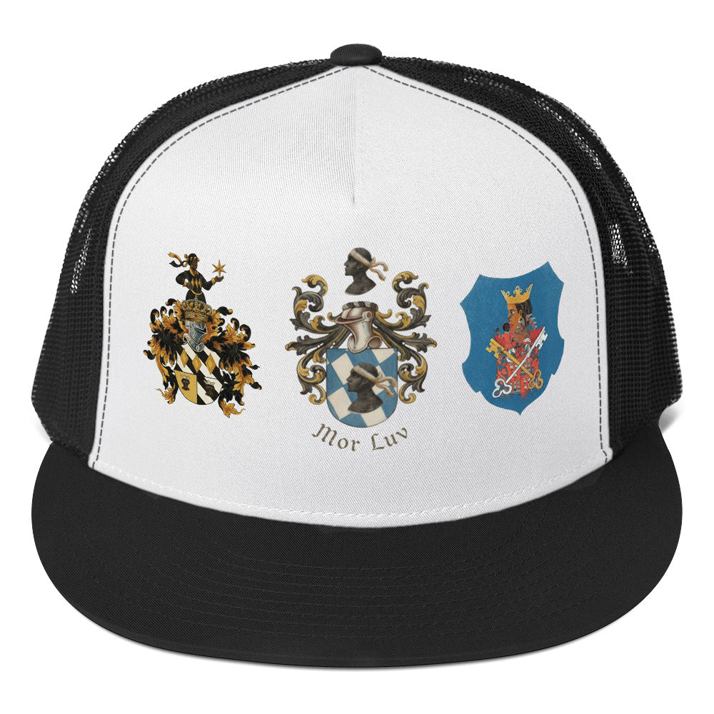 Mor Luv Yuropa Family Crest Trucker Cap