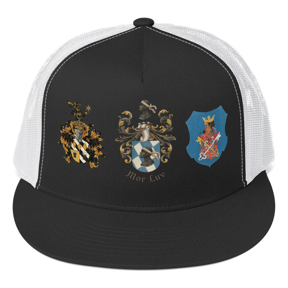 Mor Luv Yuropa Family Crest Trucker Cap