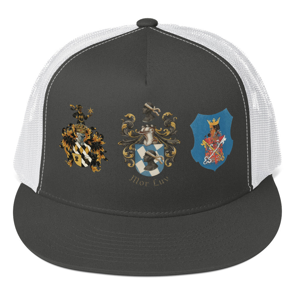 Mor Luv Yuropa Family Crest Trucker Cap