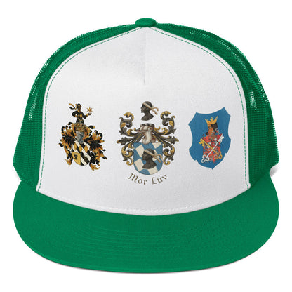 Mor Luv Yuropa Family Crest Trucker Cap
