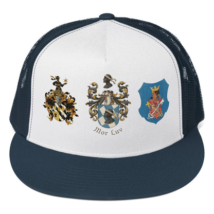 Mor Luv Yuropa Family Crest Trucker Cap