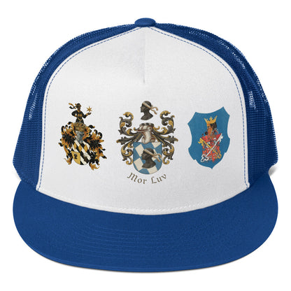Mor Luv Yuropa Family Crest Trucker Cap