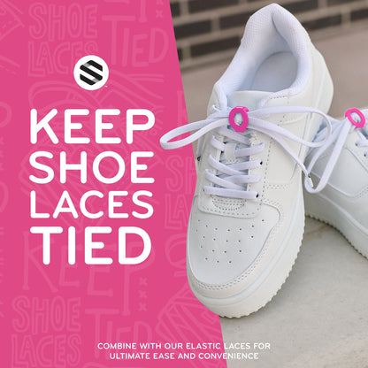 Pink Knot Bow Clip Shoelace Accessory
