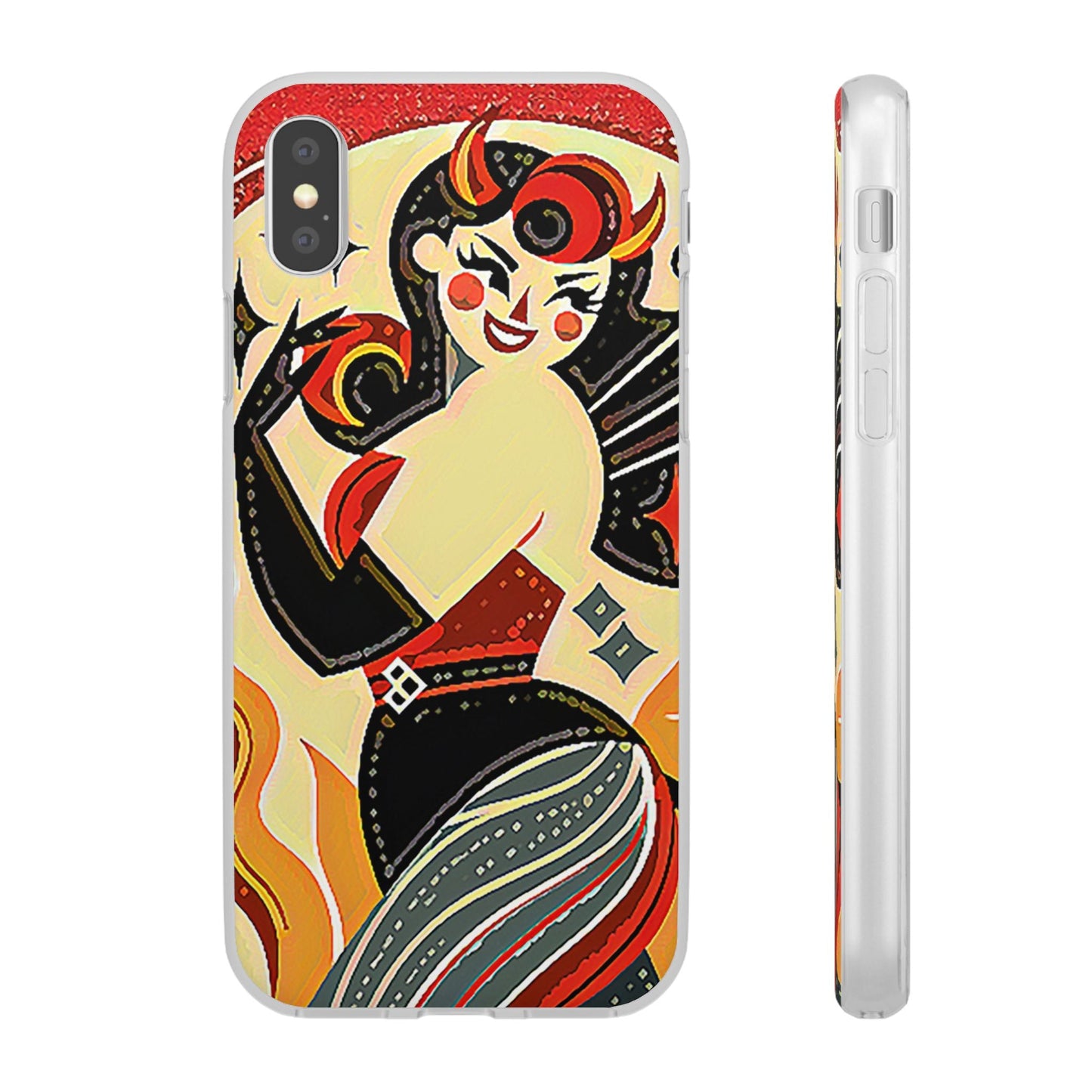 Red & Black Female Devil Flexi Phone Case
